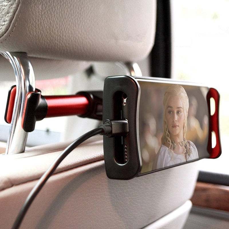 Backseat Car Mobile Chủ xe hơi Ghế sau Điện thoại Máy tính bảng Gắn cho iPhone 7 8 X iPad Máy tính bảng tựa đầu Samsung S8